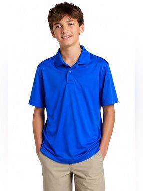 Izod Kids Polo Short Sleeve Shirt in Bold Blue Size Lg 14/16
